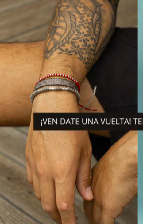 Brazalete de cuero trenzado